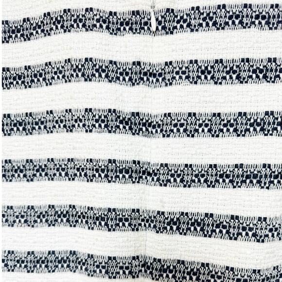 J. Crew Womens Striped Tweed Dress White Blue 10 - Picture 7 of 7
